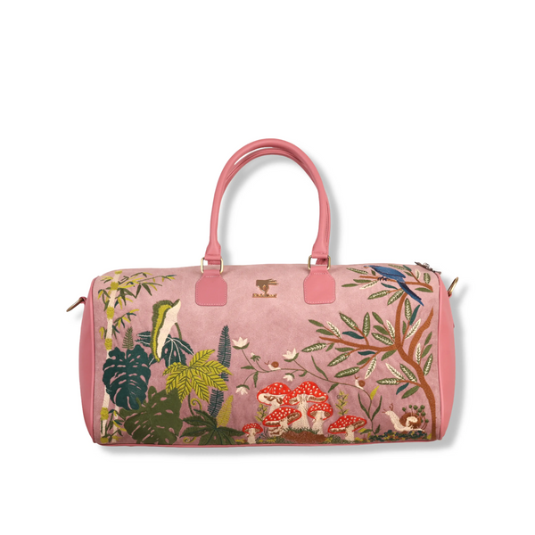 Weekender Cabin Duffel Bag for Women Vegan Leather | Pink | PickAleaf